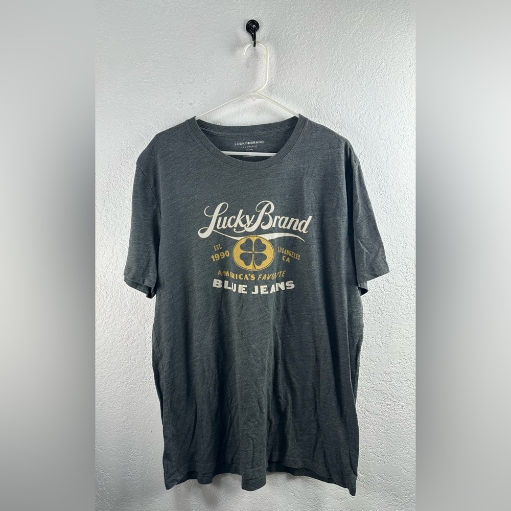 Lucky Brand Charcoal Gray Tee Size XL NC0232